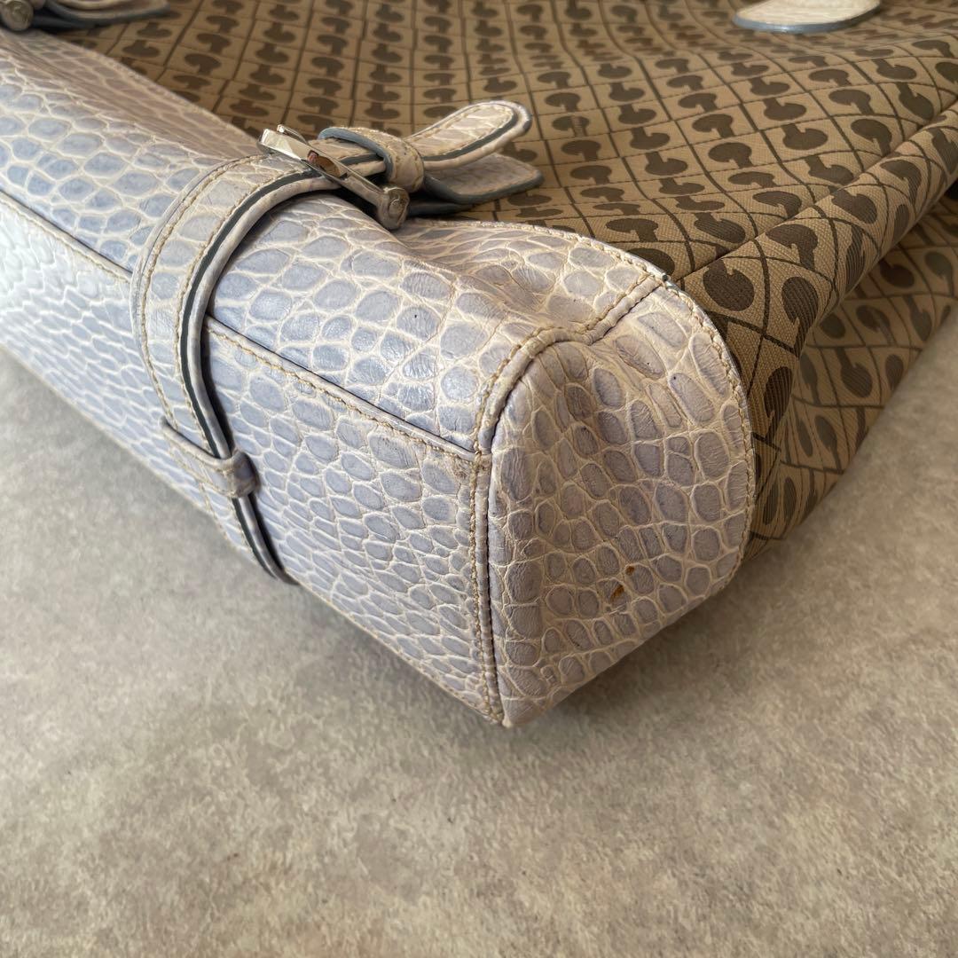 美品【希少】GHERARDINI ゲラルディーニ クロコ レザー トートバッグ