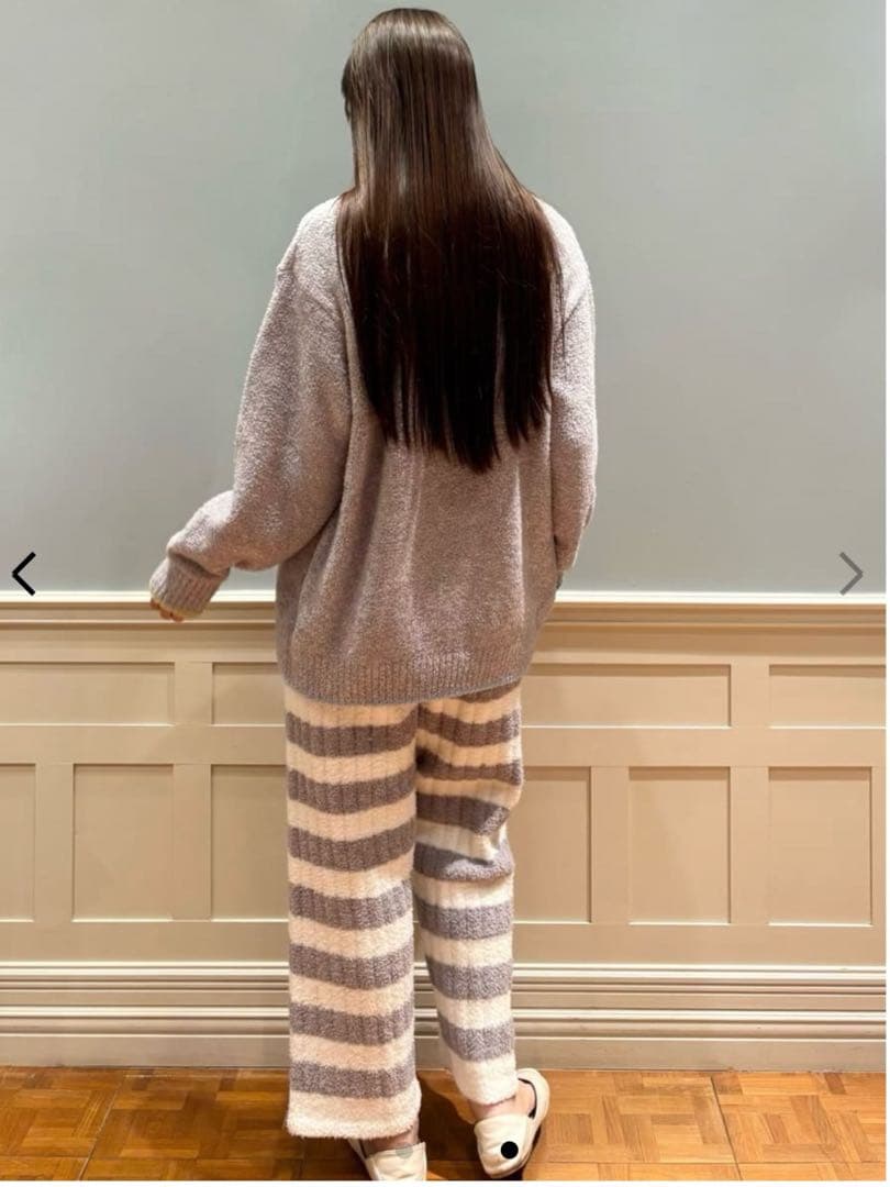 ジェラートピケ♡ベビモコダックスフンドジャガードプルオーバー&ボーダーパンツ