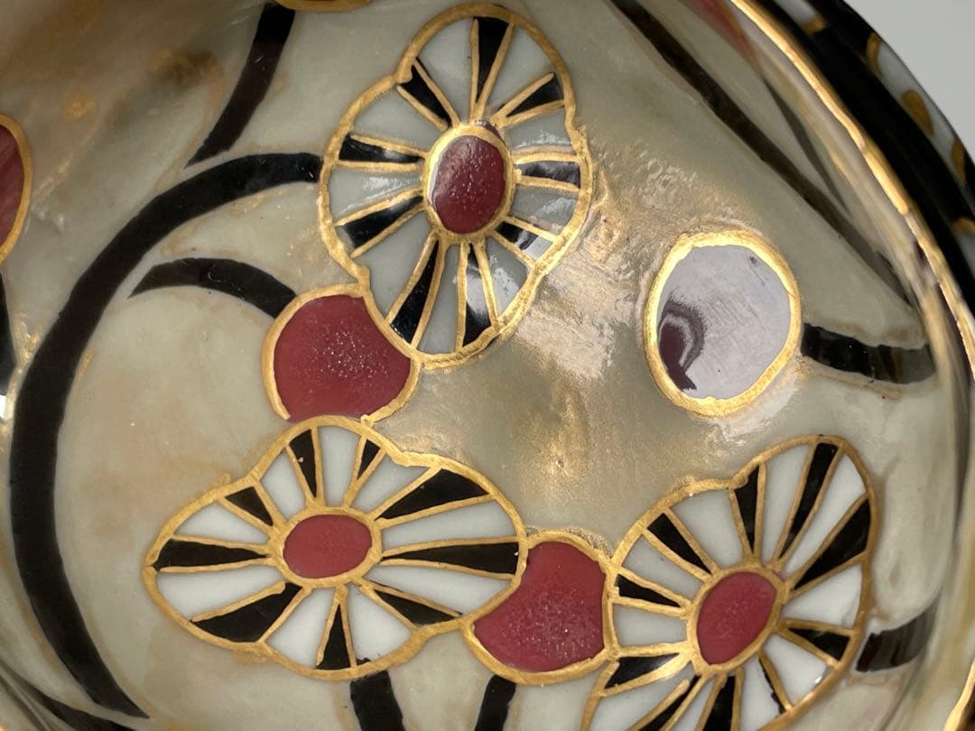 陶芸家 人気作家 植葉香澄 ネコトリ型ポピー文 盃 ねこ 猫 共箱