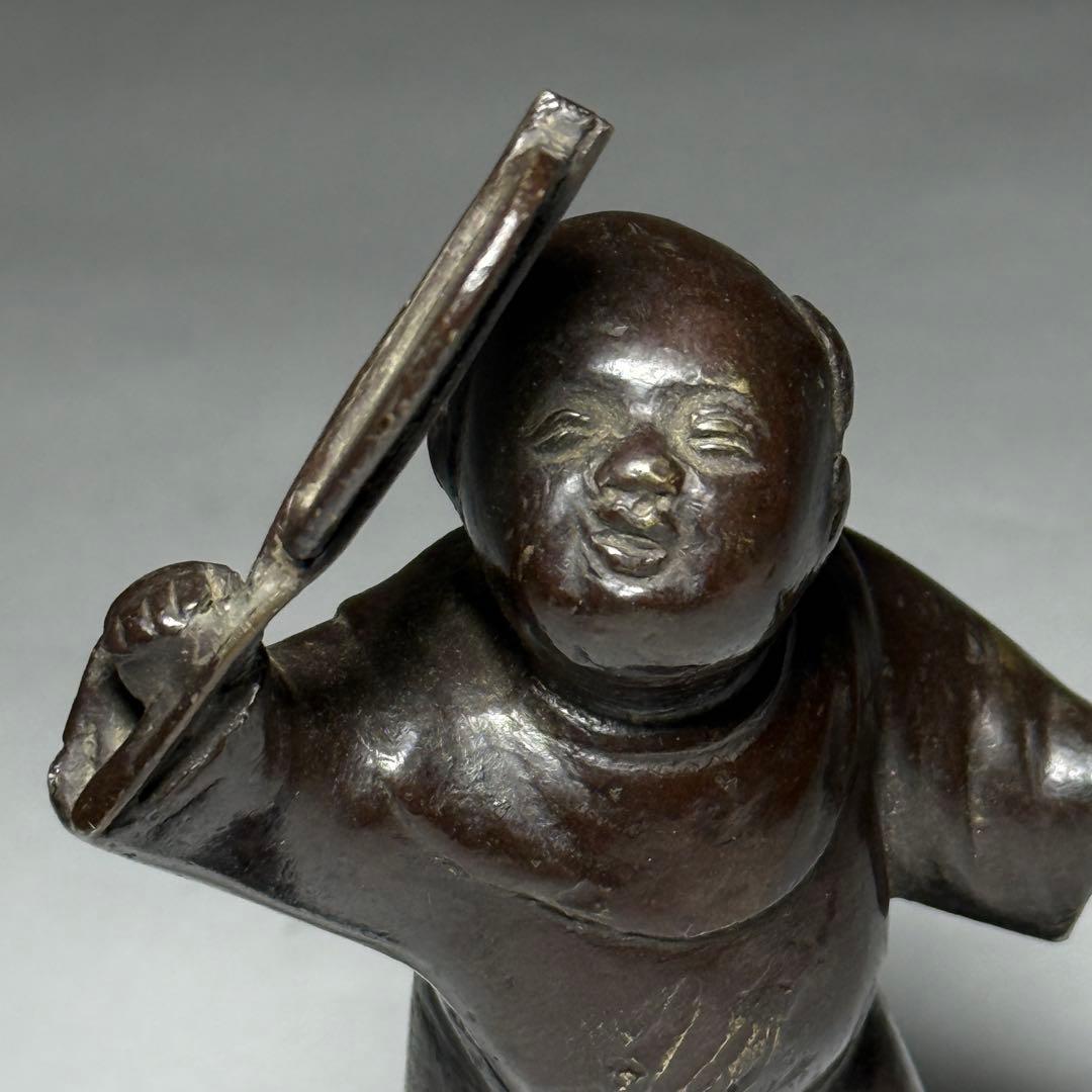 ◆古銅唐子置物 唐銅 江戸幕末〜明治時代◆