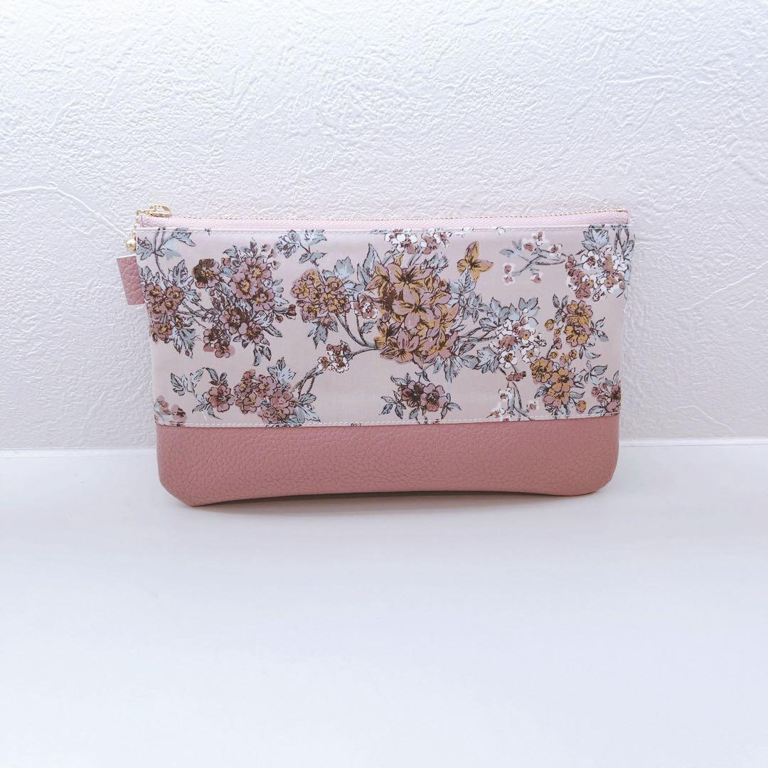 【パックりか❤ページ】リバティ　縮小セリーヌフラットポーチ☆通帳ポーチ