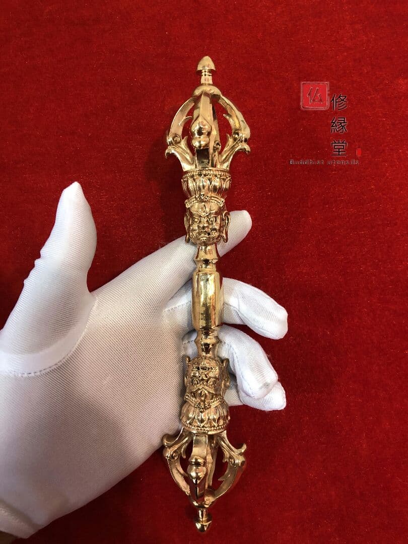 密教法具 法器 川派穢迹 金剛杵 寺院用 真鍮製