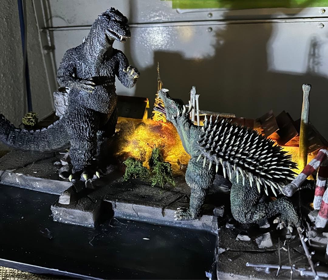 ゴジラの逆襲　レジンキット　決戦ジオラマセット　塗装・完成品