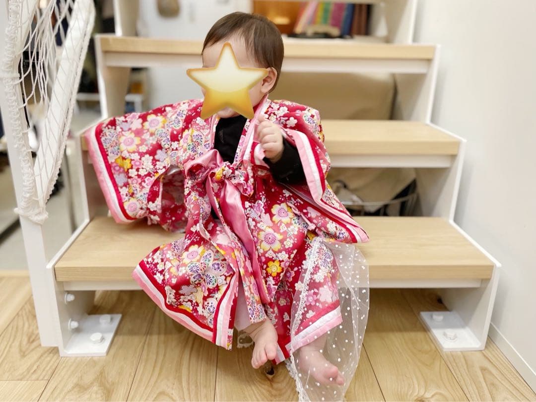 十二単風　ベビー着物　*初節句　*ひな祭り　*お食い初め