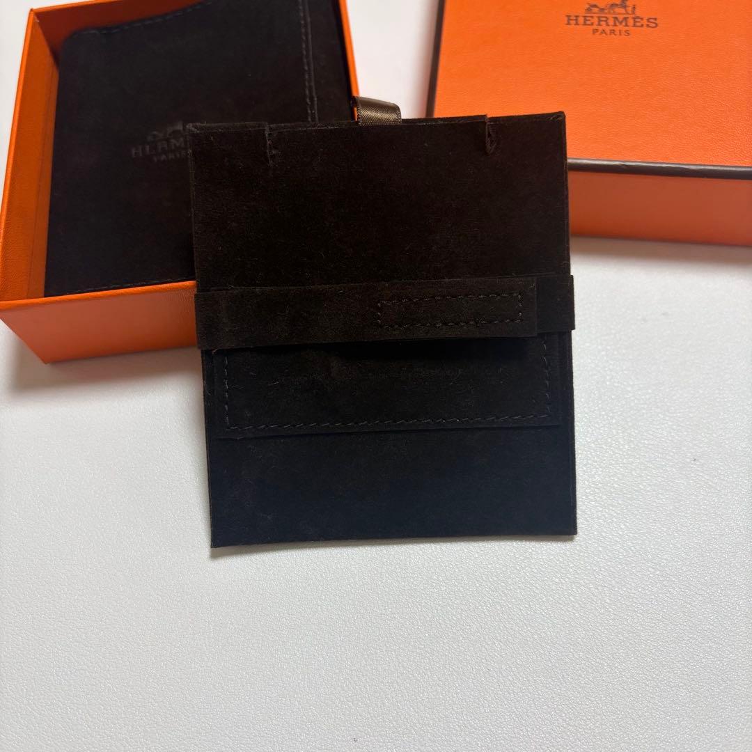 美品 エルメス ネックレス ケース 空箱 保存袋 リボン付き ベロア