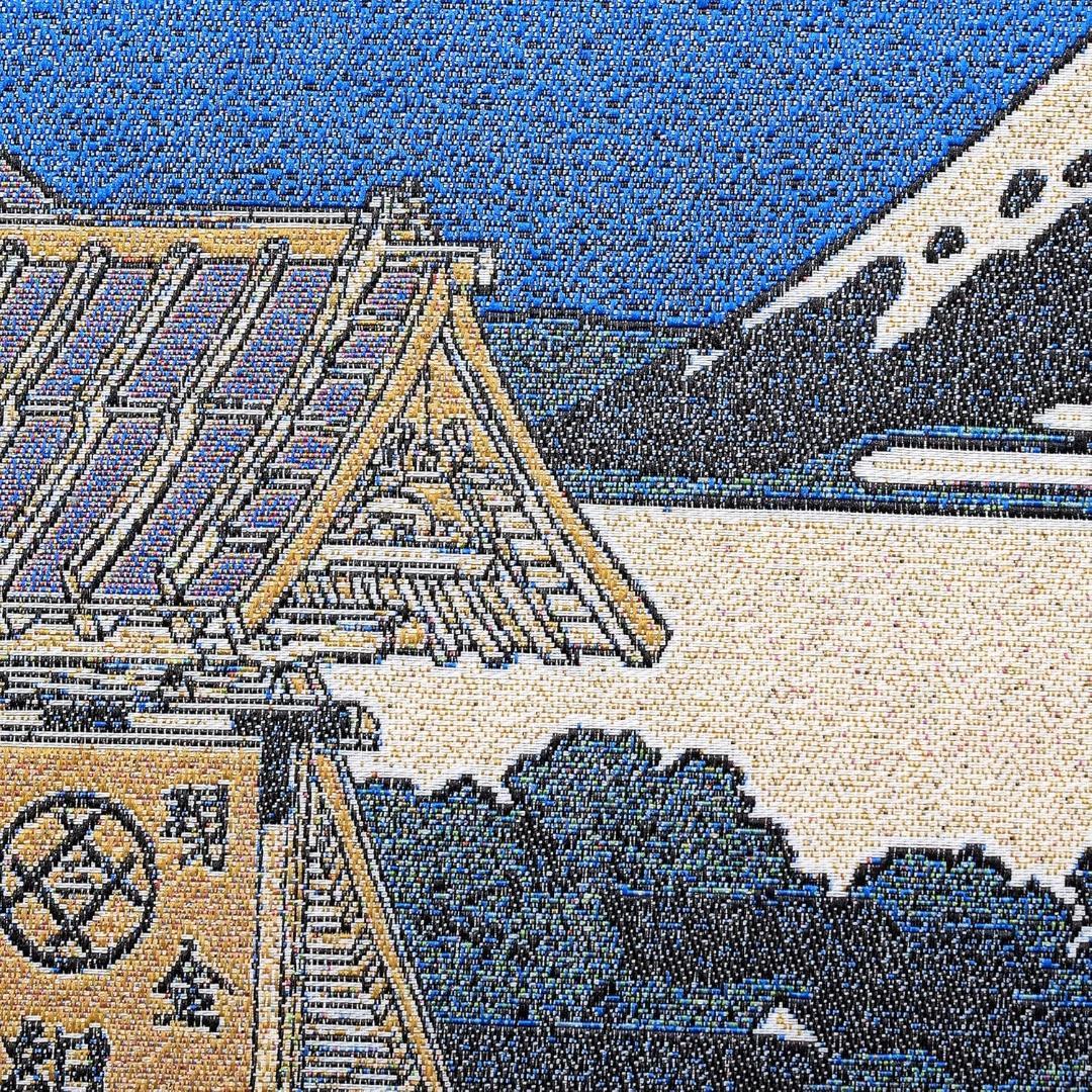 葛飾北斎　江都駿河町三井見世略図　ジャガード織【新品】富嶽三十六景　額装　額付き