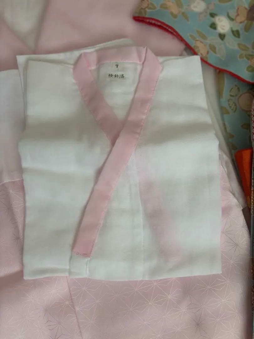 七五三 伝統的な着物セット　高級　浜縮緬　浜ちりめん