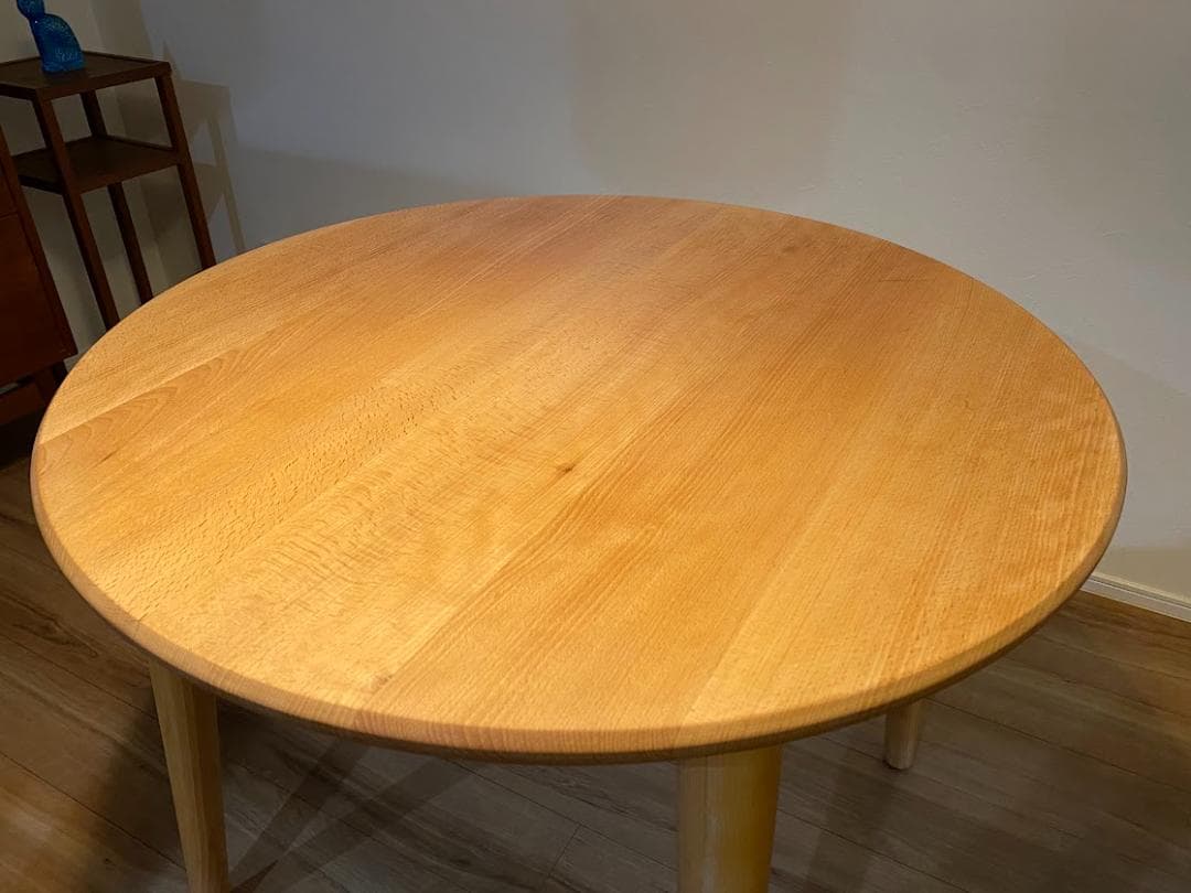 90s ビーチ材 ラウンドテーブル オイルフィニッシュ仕上済