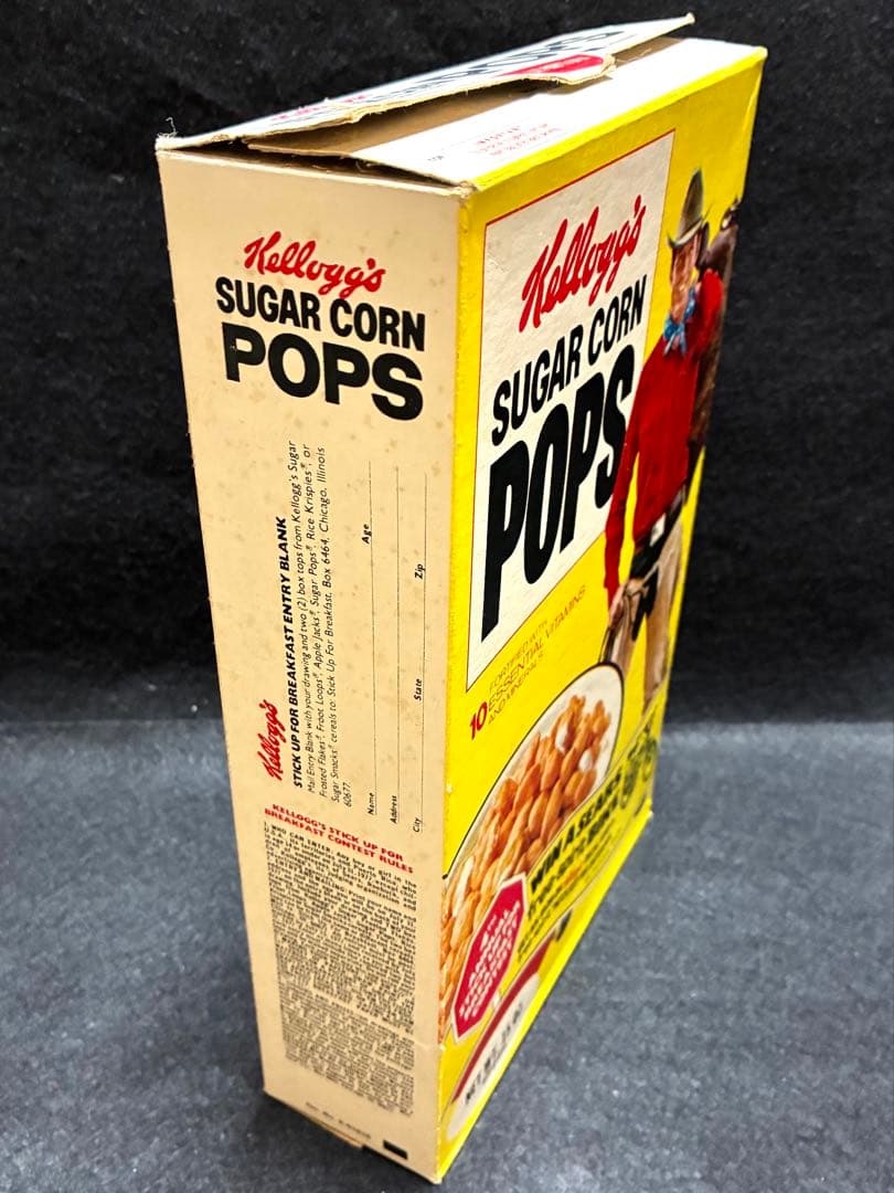 入手困難】 70s ケロッグ シュガーコーン 空箱 パッケージ ビンテージ