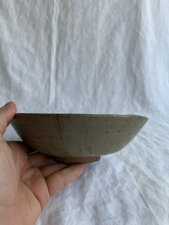 李朝　三島　粉青　印花鉢