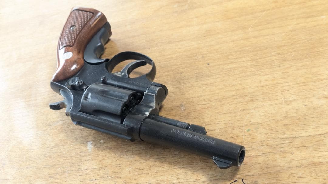 コクサイ　S&W M10 FBI SP HW モデルガン 限定木グリ