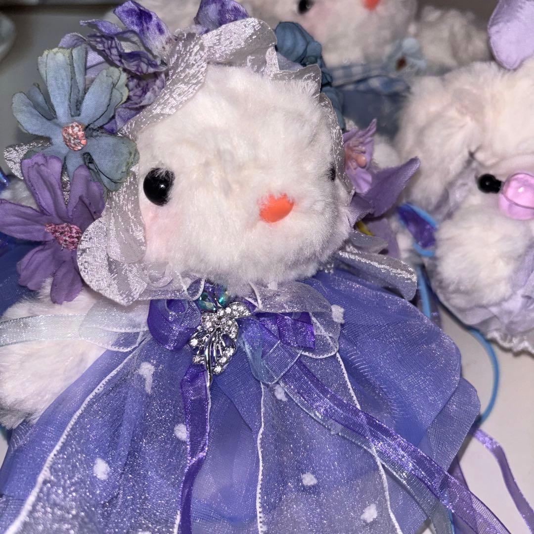 うさぎ　ねこ　ぬいぐるみ　ドール　キーホルダー　まとめ売り　フリル　レース