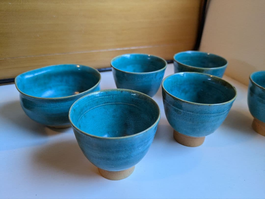 トルコブルー　やちむん　茶器セット　煎茶