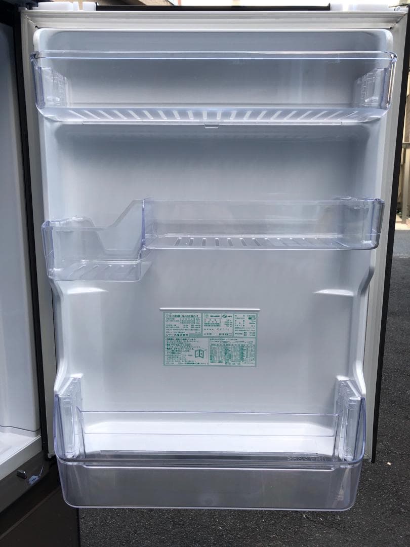 全国送料無料 SHARP 冷蔵庫 SJ-GE36D-T ブラウン 2018年製