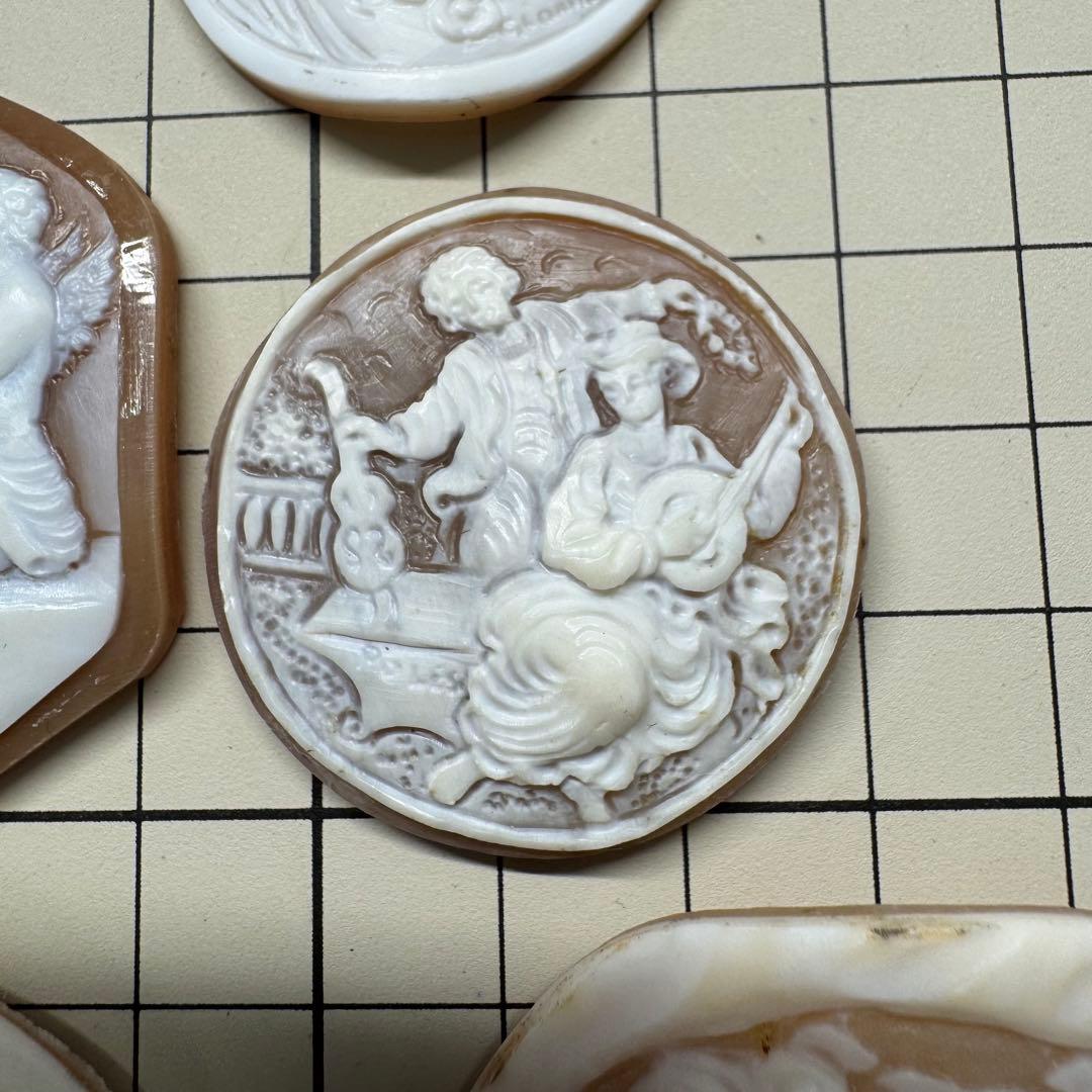 カメオ　１０点セット　ハンドメイド　シェル　刻印あり