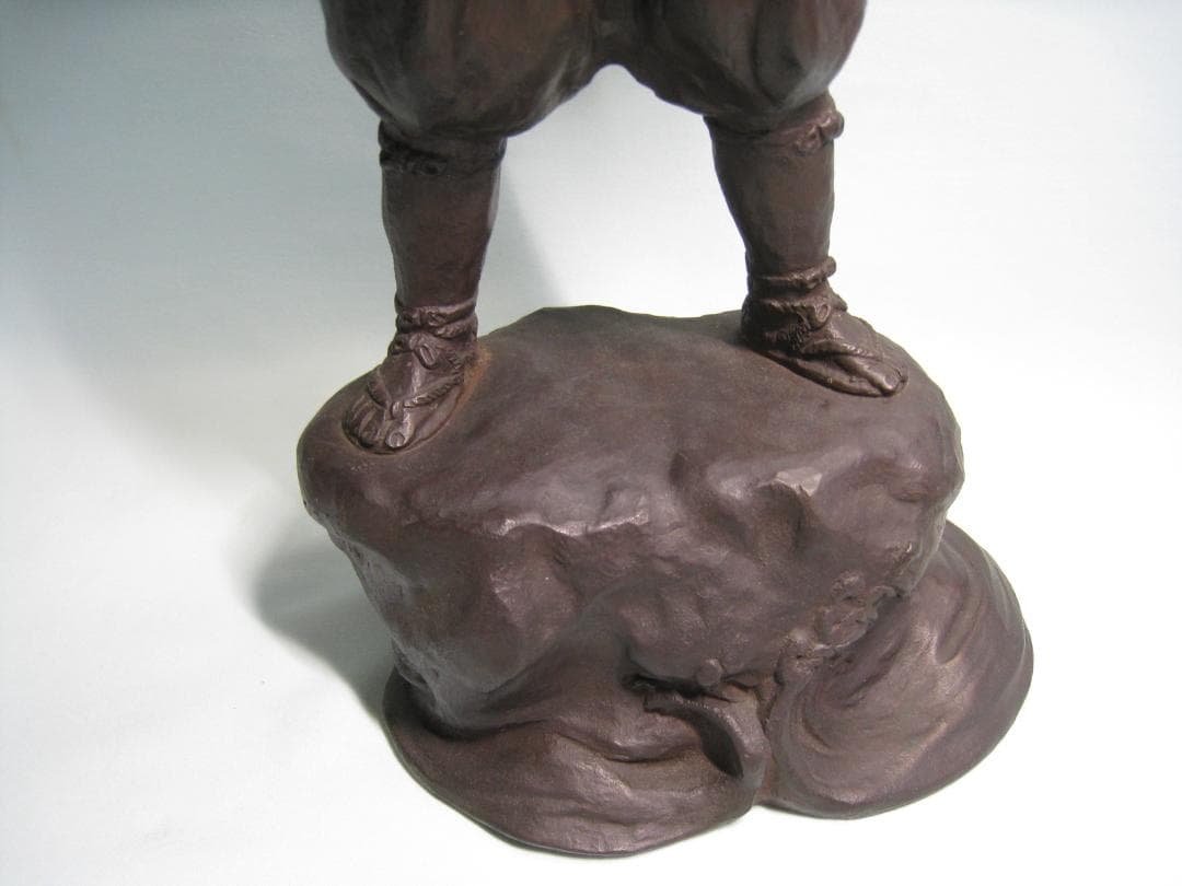 宮本武蔵像 ブロンズ製 船の魯を手にし巌流島の戦い