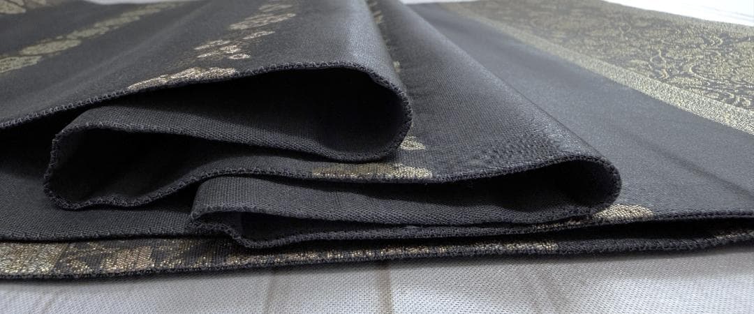 帯3箔清兵衛 草木染 正倉院間道裂織 袋帯 グレー系 未使用品 長さ