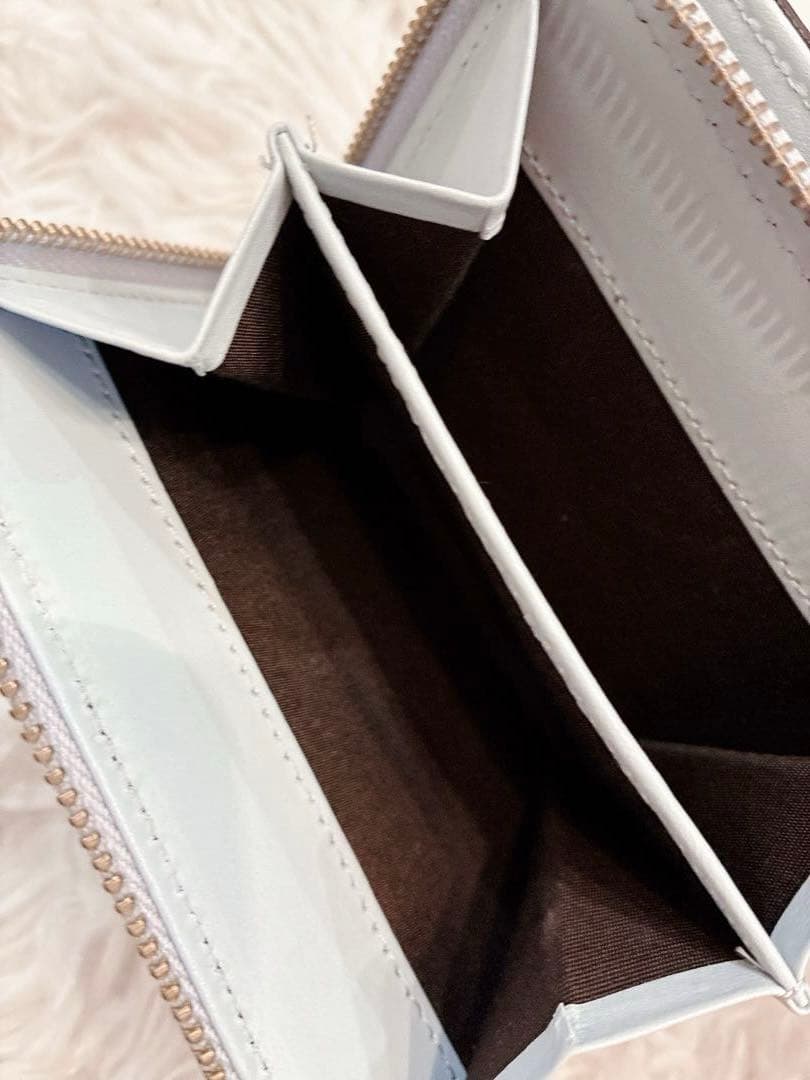 美品】russet レザーベルトハーフウォレット 二つ折り財布 グレー