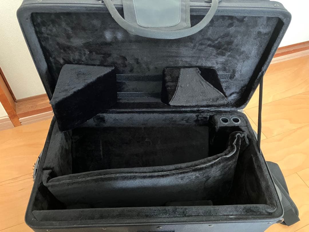 【値下げ交渉可能】プロテック　トランペットダブルケース セミハードキャスター付き