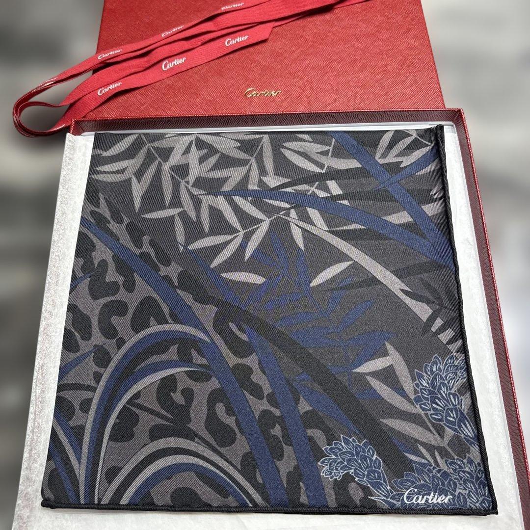 Cartier カルティエ　シルクスカーフ Cartier】カルティエ vintage シルクスカーフ | ブランド古着屋 Jesus
