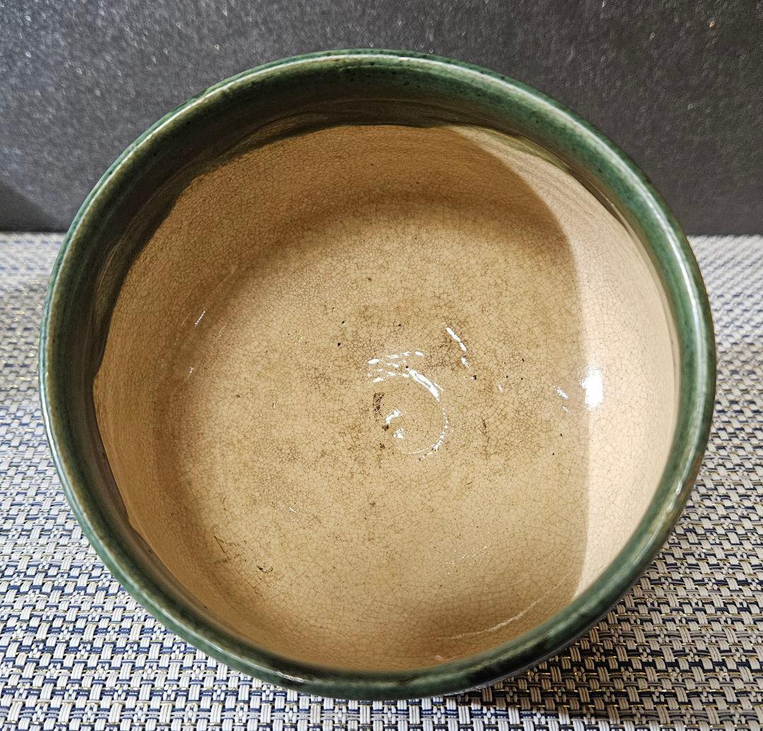 時代古作品❗】明治時代 在印○助印 織部焼 織部釉 鉄