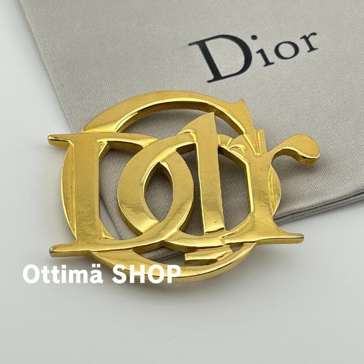 美品】Christian Dior クリスチャンディオール CDロゴ ブローチの通販