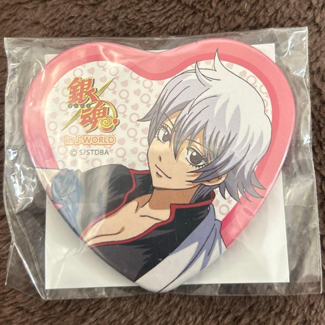 銀魂　坂田銀子　缶バッジ　坂田銀時　earth musicコラボ J-WORLD