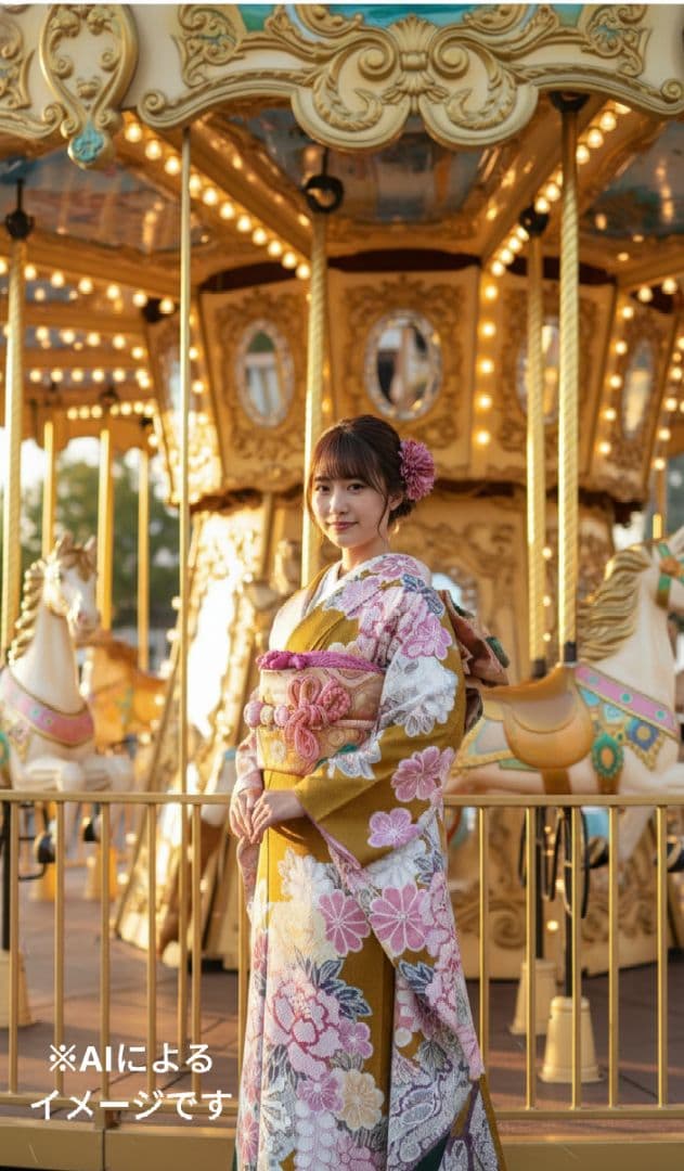 ちょこ様399.ラプンツェルみたい　振袖7点セット　正絹　フルセット　成人式 soubien_fuset128m-11968