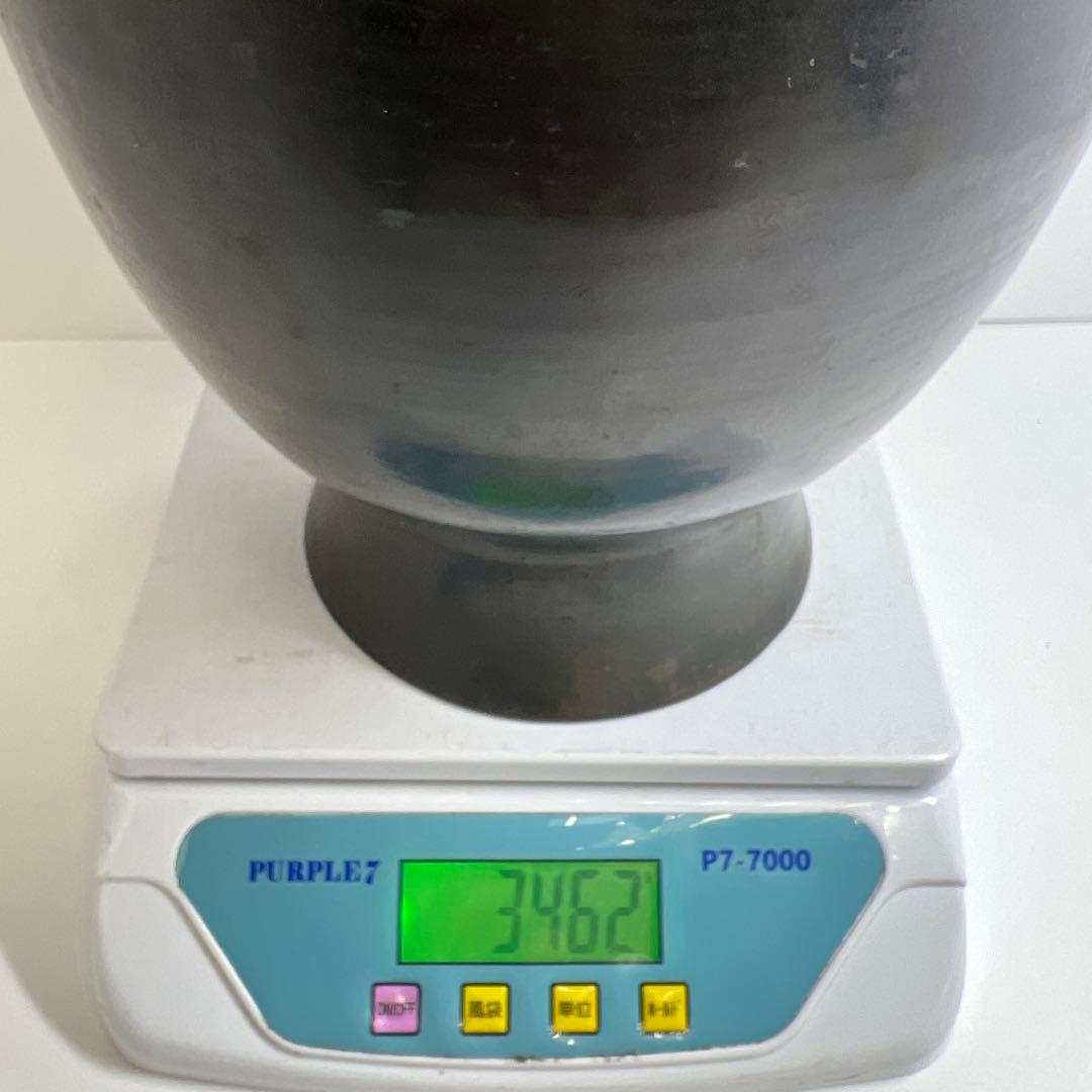 中国清時代 鳥耳付古銅花瓶 高さ約33.5㎝ 3462g 東Y7-