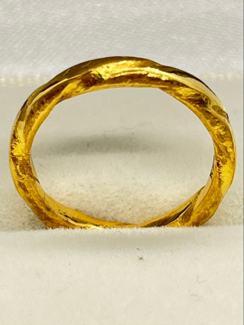 K24 純金 スパイラルデザインリング 4.39g指輪リング刻印あり