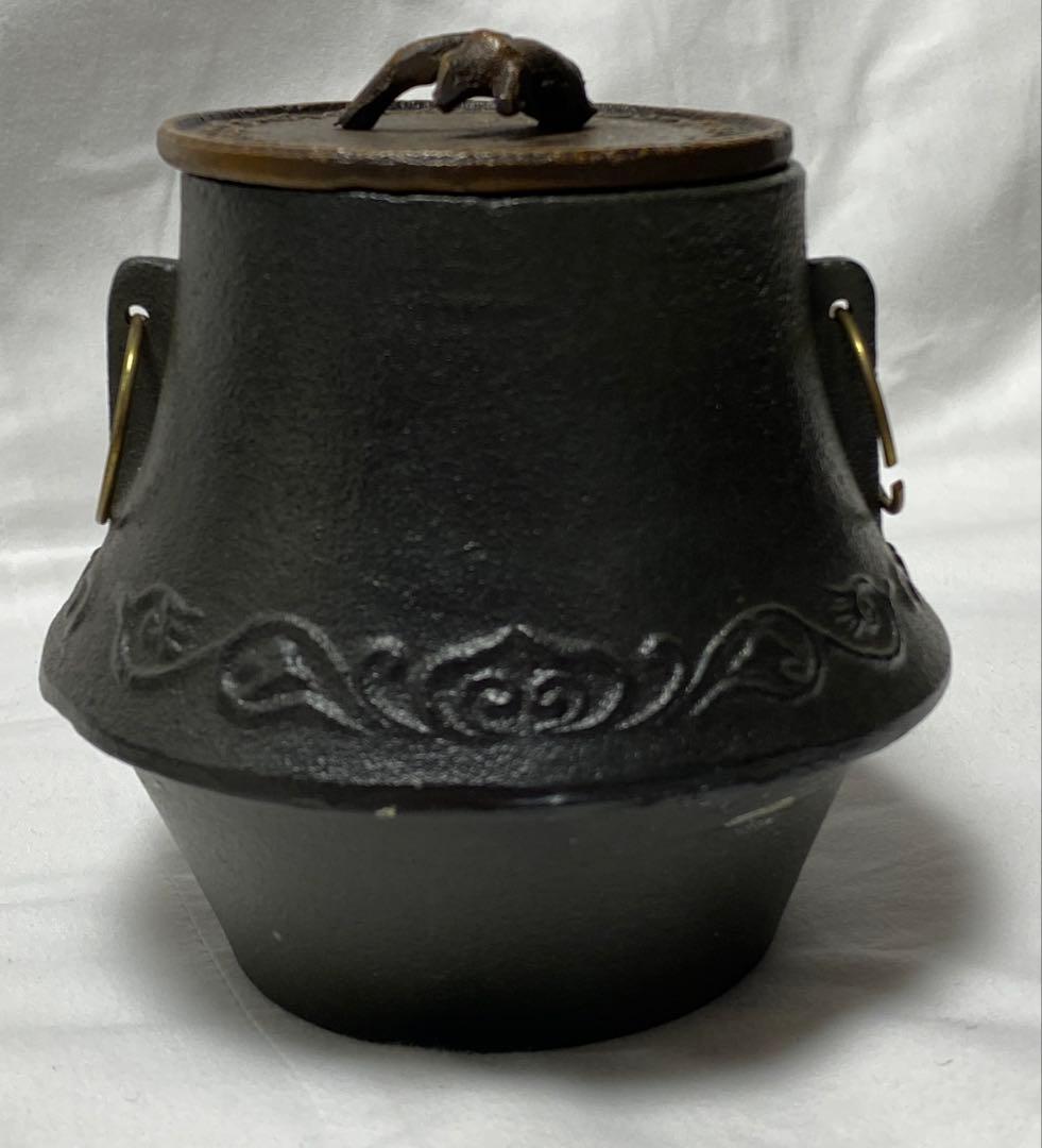 唐銅 鬼面風炉釜 コレクション用