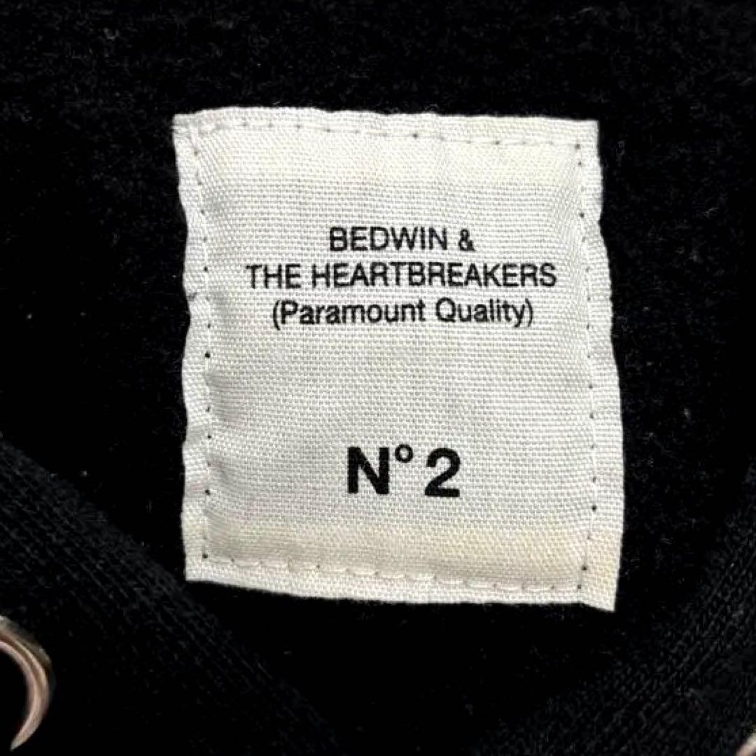 極美品　BEDWIN・PEANUTS ブラック パーカー N2