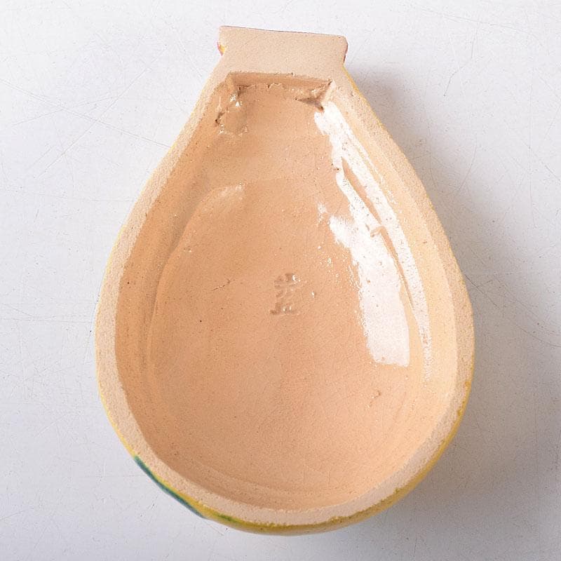 茶道具 松阪萬古焼 松古窯 佐久間芳丘作 色絵 干支 巳香合 共箱 V 8209