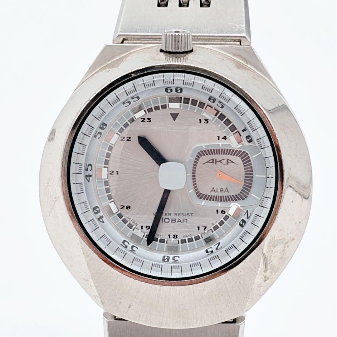 【レア】 SEIKO ALBA AKA ユニコーン 一角ケース 立体ダイヤル