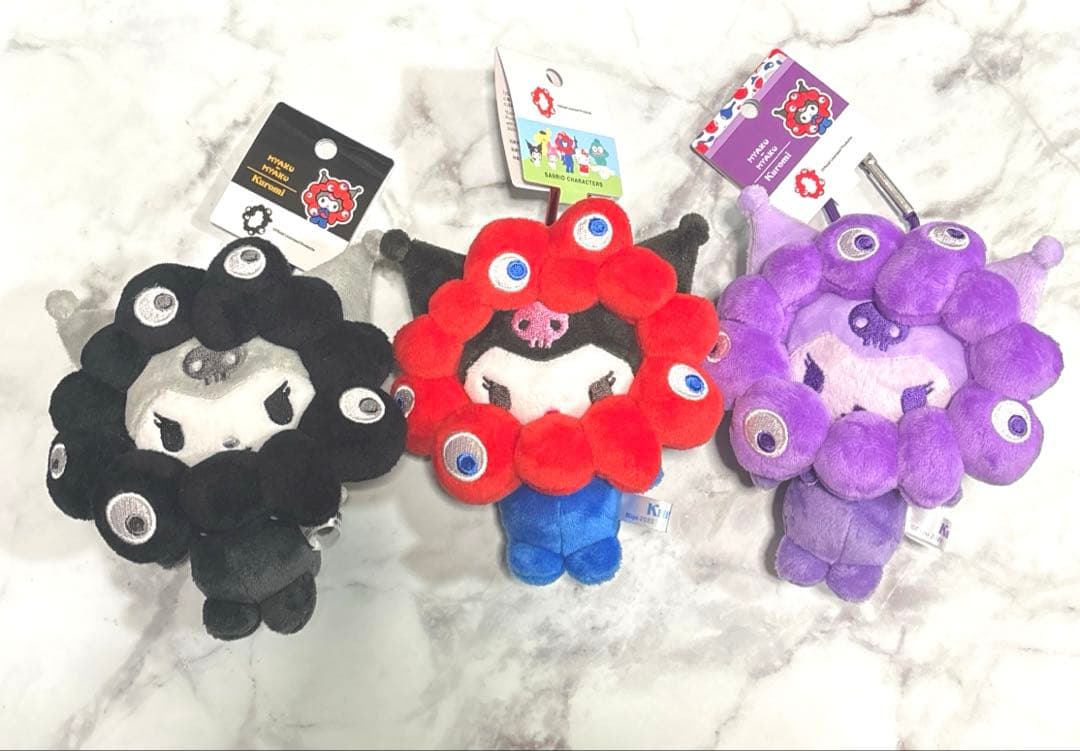 サンリオ ミャクミャク BC &黒 &推しカラー 赤青 カラビナ セット