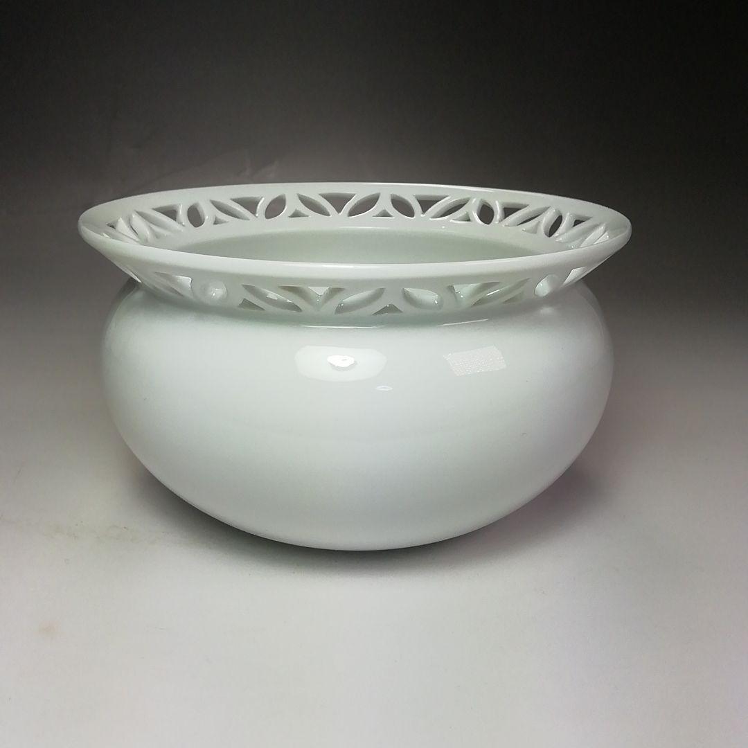 S551 皆具 『平戸焼』『白磁 七宝透 皆具』『十三代 横石嘉助作