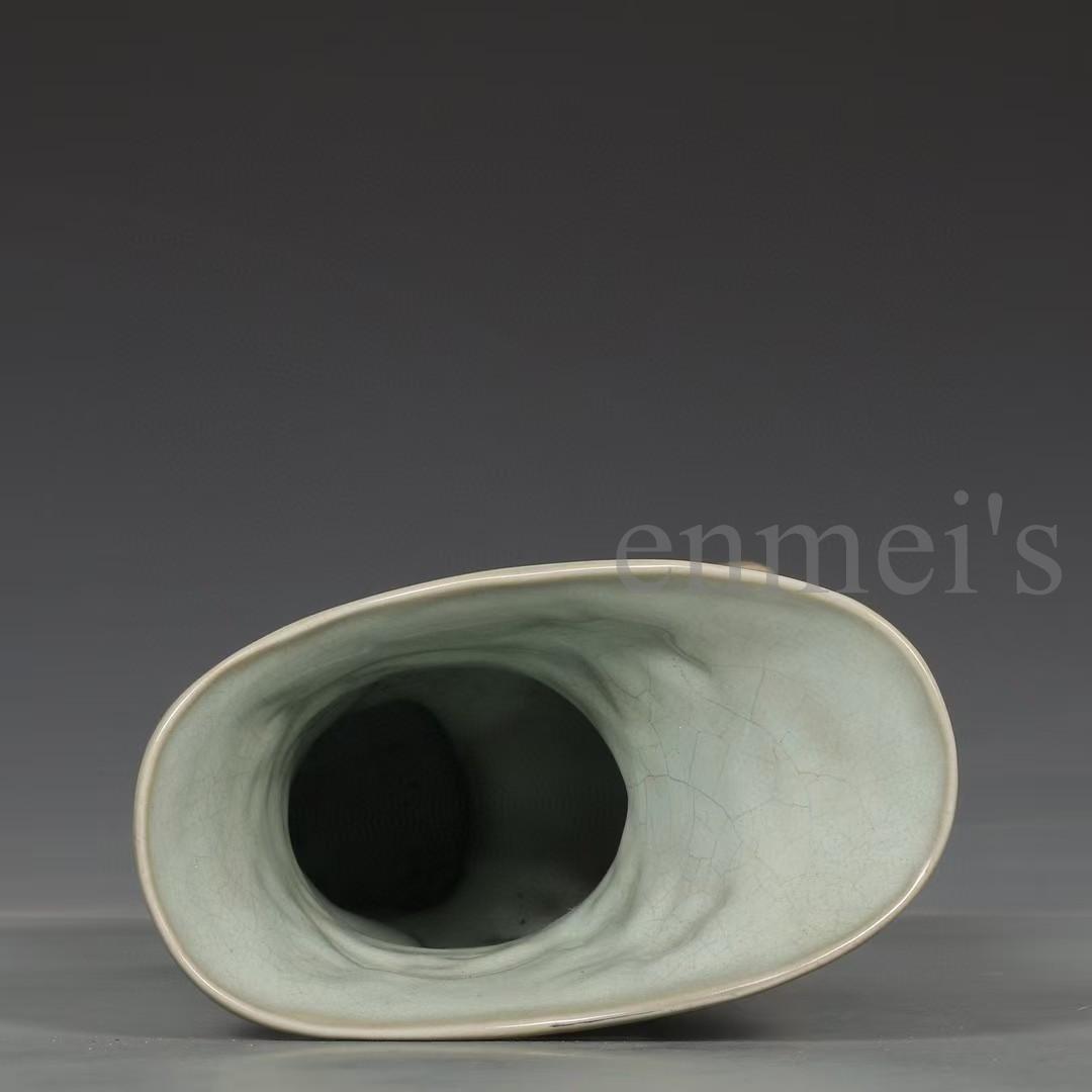 中国古美術・宋鈞窯款・玫瑰紫釉獅子爵杯・酒具・木箱