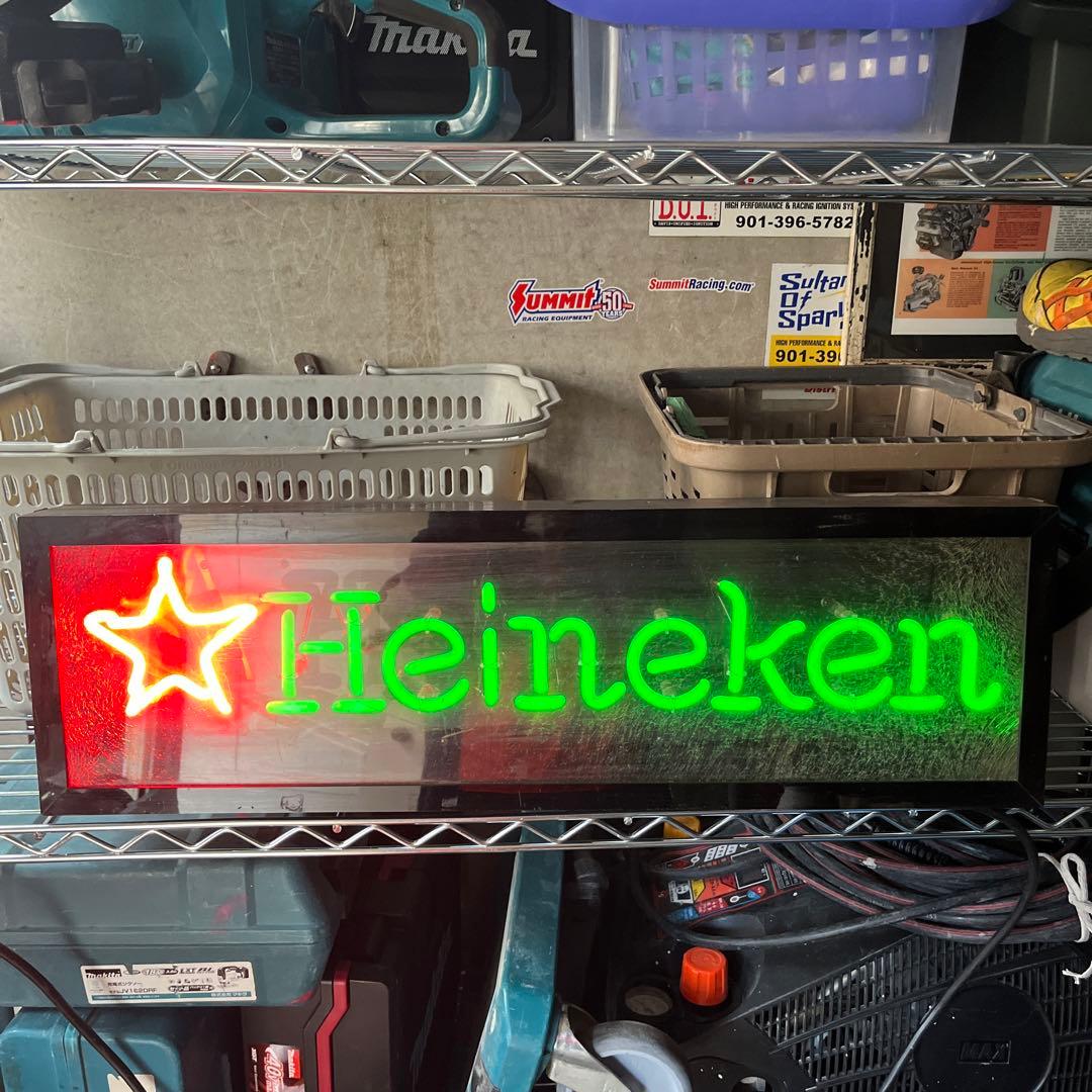 中古品 ヴィンテージ ネオンサイン ライト Heineken 中古品