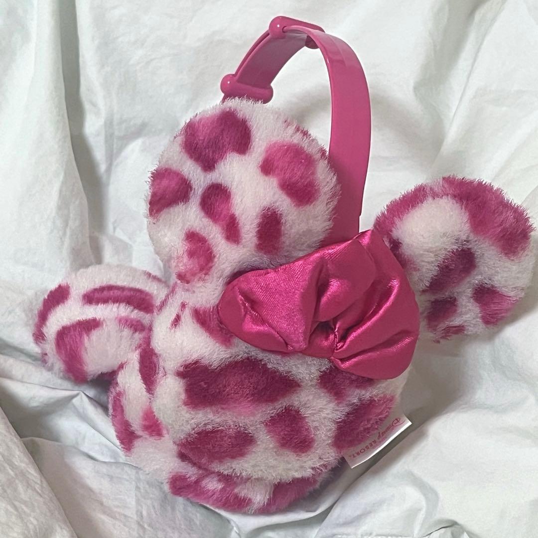 ミニー ヒョウ柄 イヤーマフ 耳あて ピンク ディズニー リボン - メルカリ