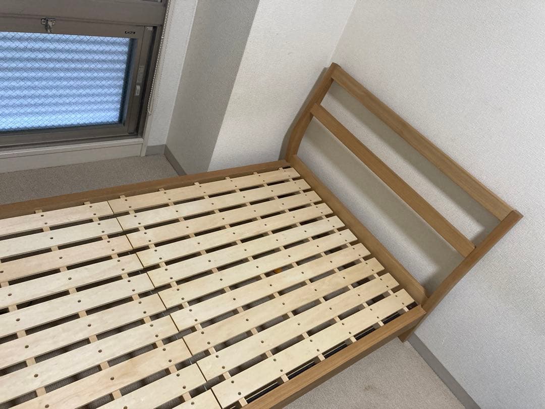 レイスイ　タモ材ベッド・シングル1台+マットレス1　京都　宇治　城陽　引取