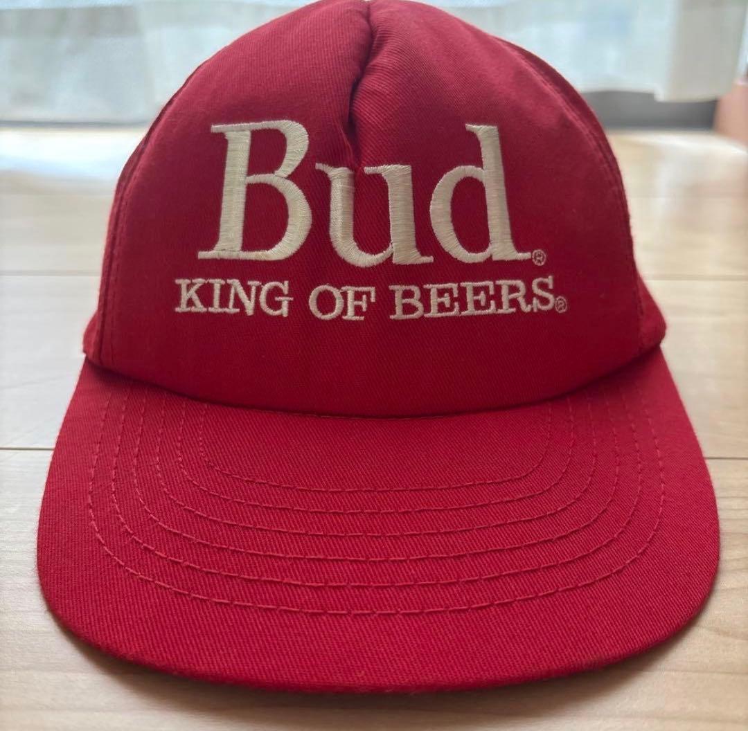 刺繍 90s usa Budweiser キャップ バドワイザー赤 - メルカリ