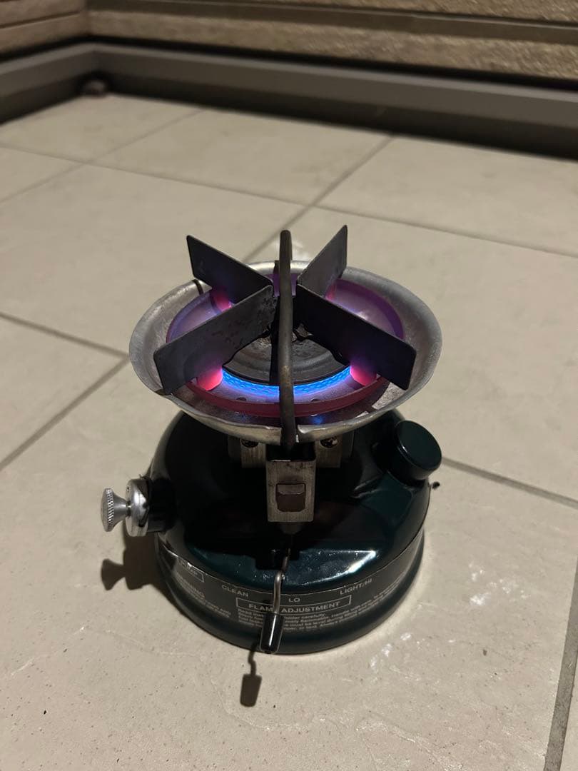 【希少品・動作確認済】コールマン508 バーナー　2レバー式　カバー、付属品付き