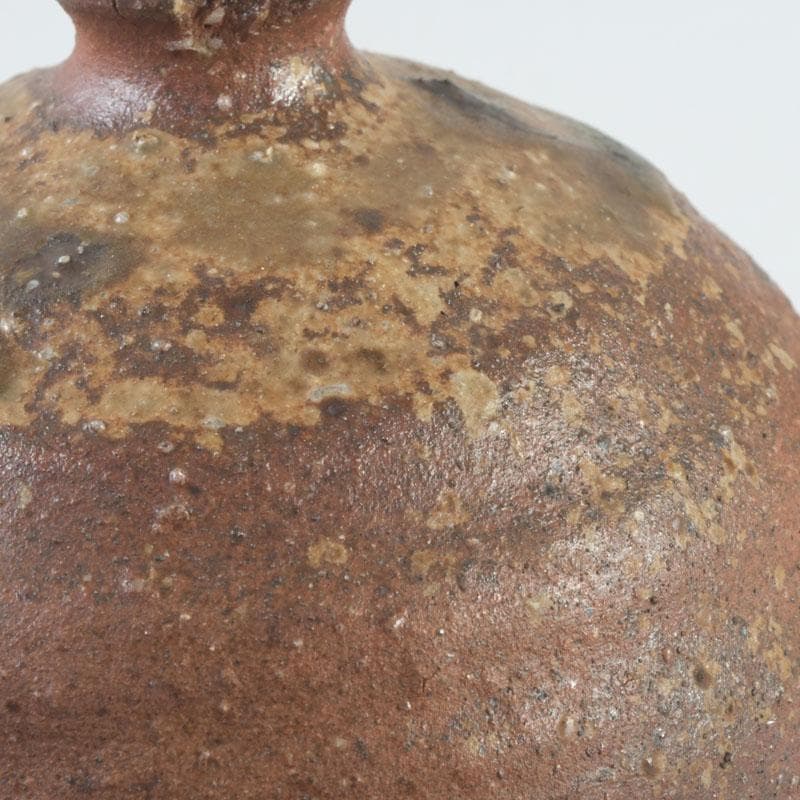 北大路魯山人作　信楽焼　花入　壷　共箱　V　9660