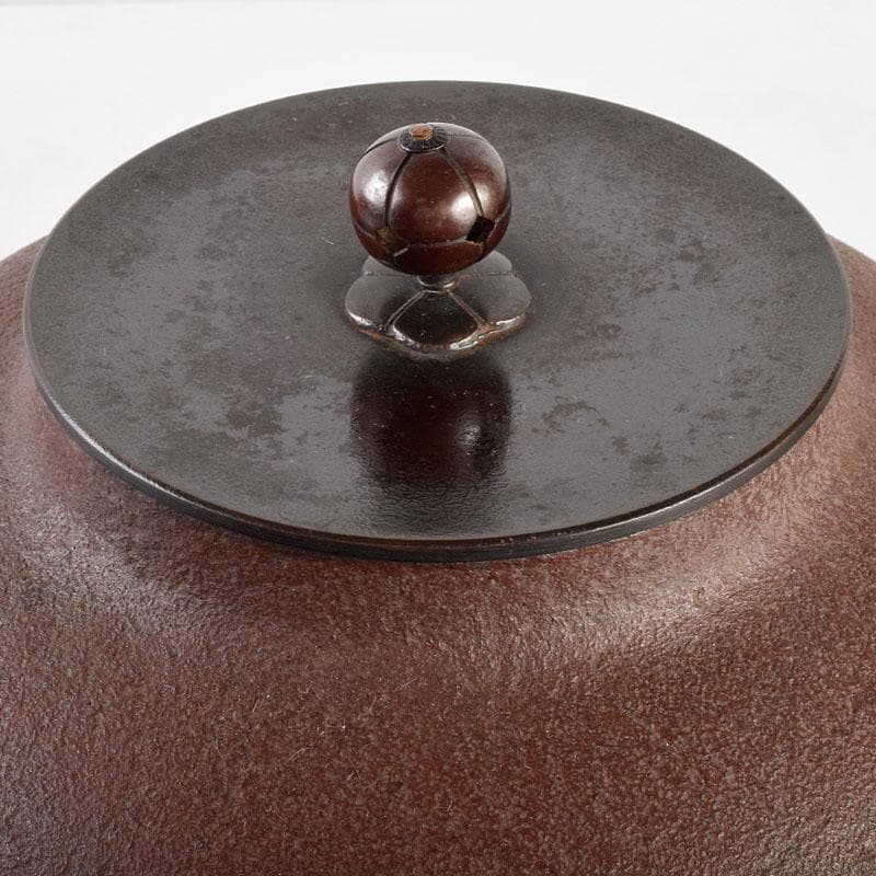 茶道具　人間国宝　釜師　高橋敬典作　真形釜　共箱　M　R4908B