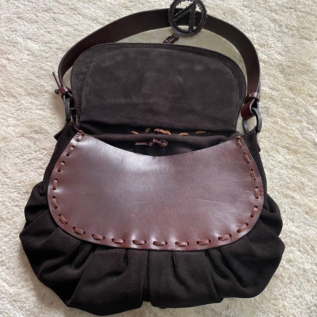 ヴァレンティノ・ガラヴァーニ　ショルダーバッグ ヴィンテージ ブラウンレザー