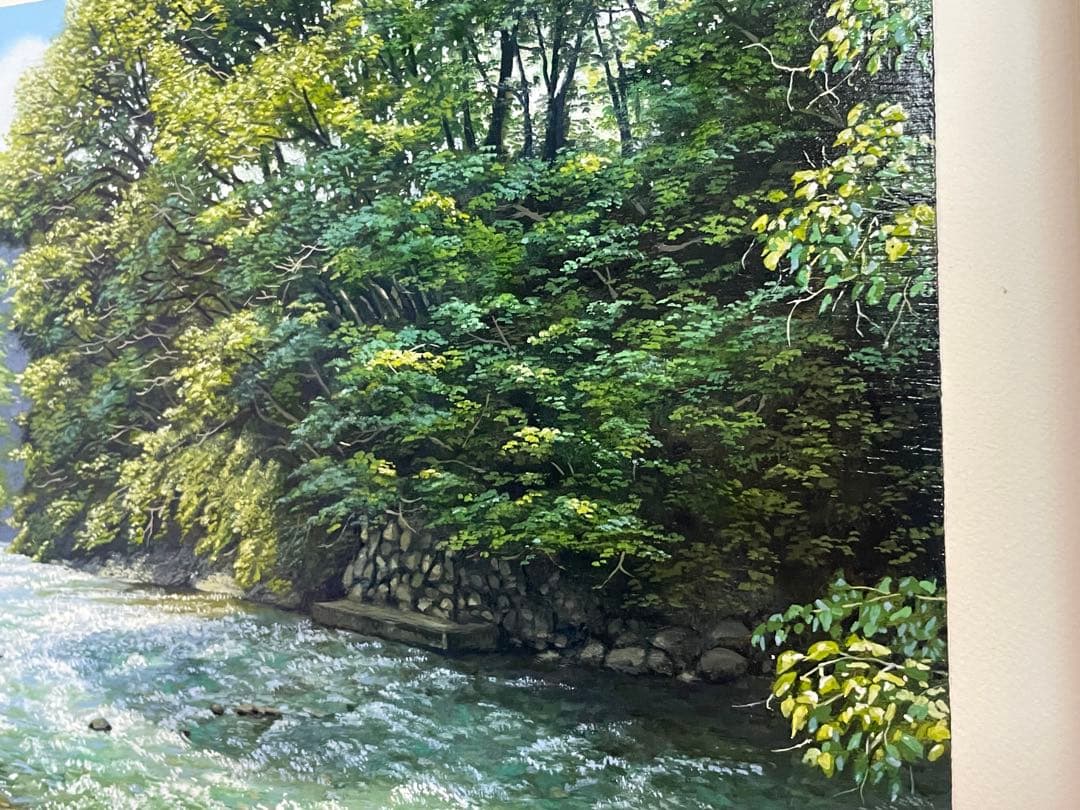 舘山浩丈　五月雨の後　油彩　F3 ・3号　写実　リアリズム　細密画　風景画