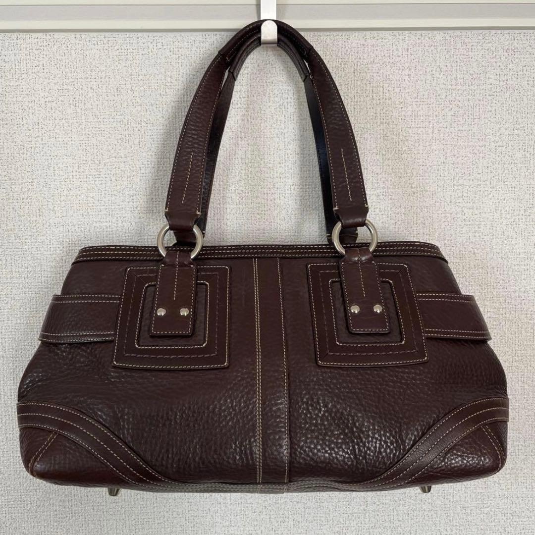 old coach レザー ハンドバッグ