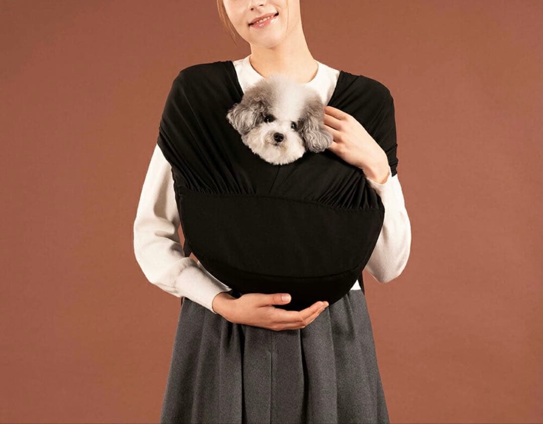 ハリースペット☆フィラティ黒Lサイズ☆抱っこ紐スリングキャリー