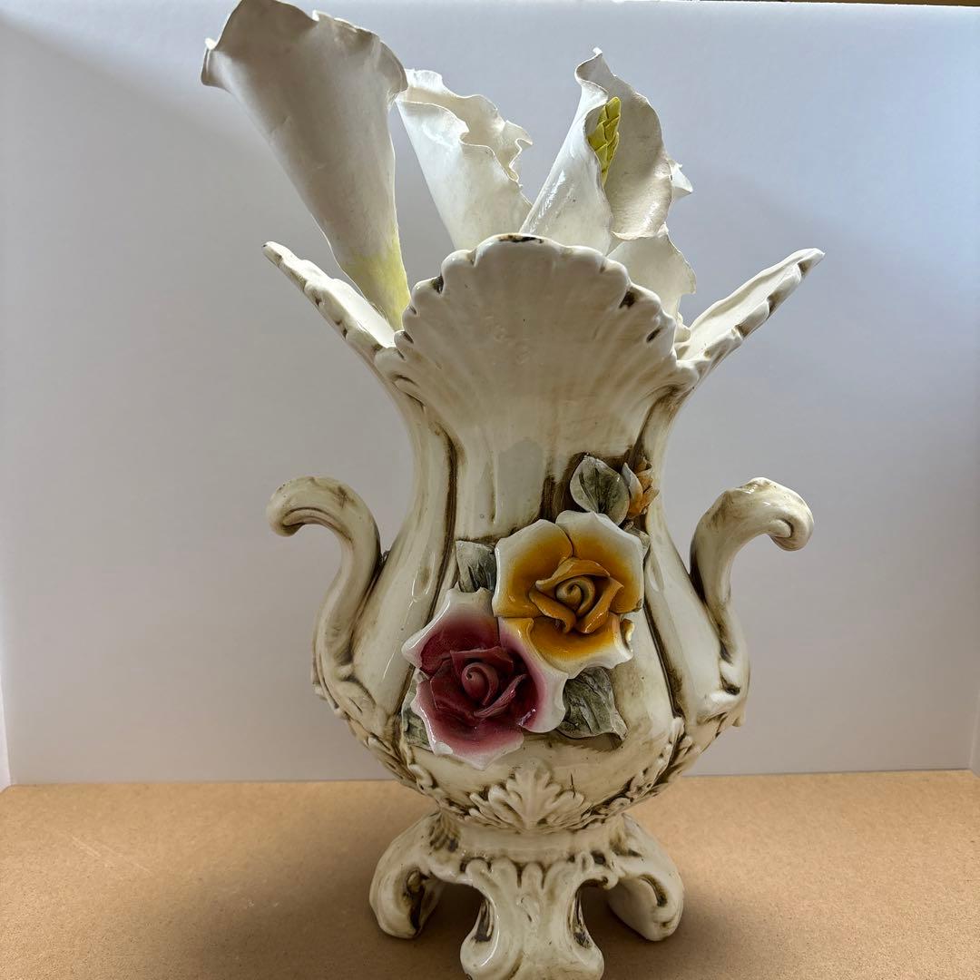 イタリア陶器 花瓶 - メルカリ