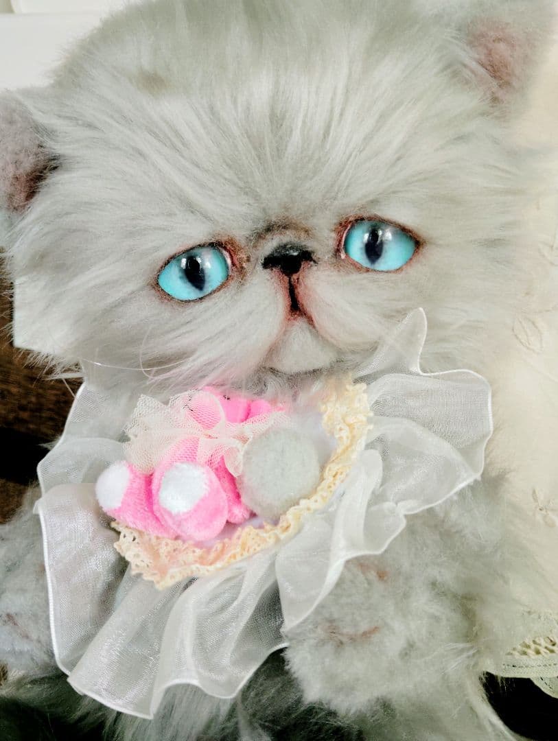 しろくまちゃんオーダー大きなポッケにゃん抱っこサイズアートドール猫